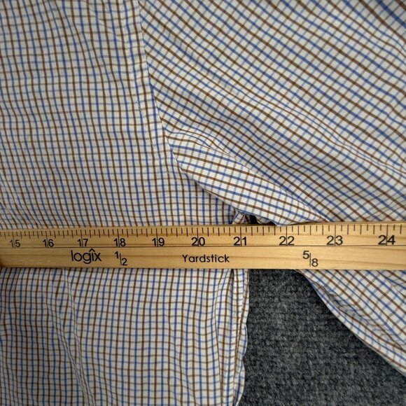 Vineyard Vines Cotton Long Sleeve Button Up Shirt Men Blue Brown Slim Fit Whale - Picture 5 of 12